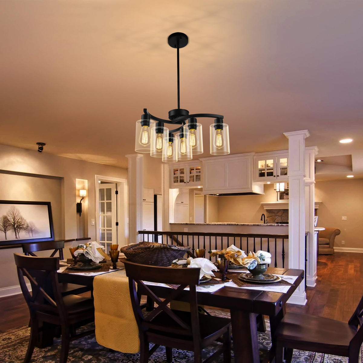 CNRATYE dining room light highlighting arc design