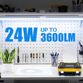 CNSUNWAY LED Shop Light 2ft side view showing slim, space-saving profile.