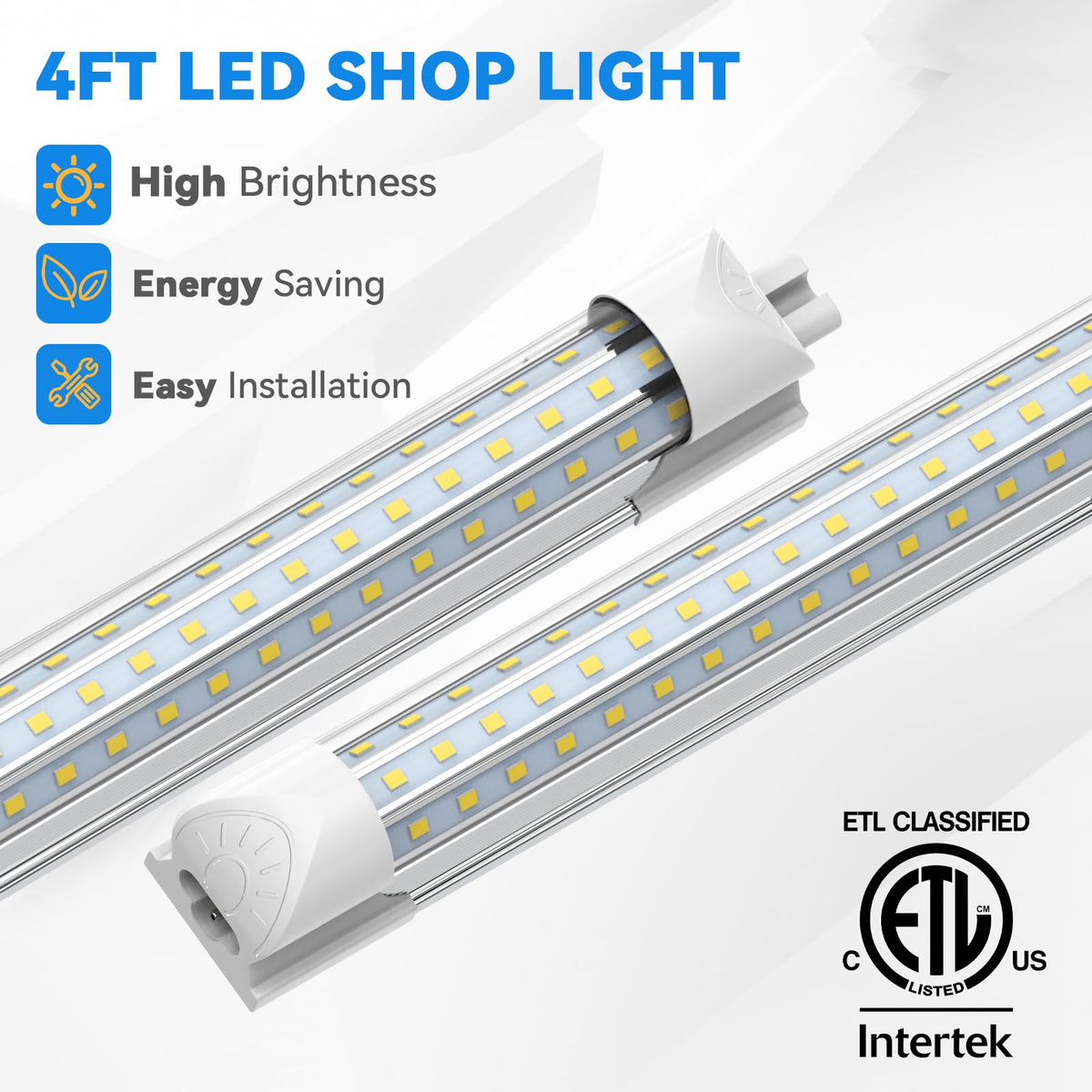 CNSUNWAY LED shop light 6500K daylight creates crisp workspace visibility.