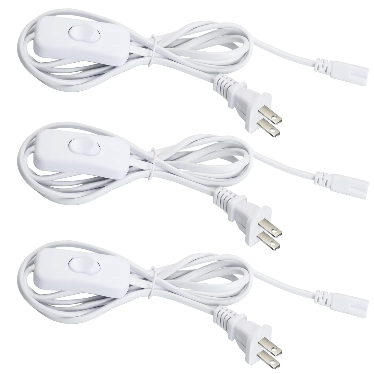 CNSUNWAY Lighting T5/T8 extension cord, 10 ft for flexible fixture placement.