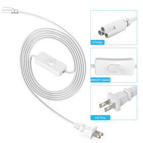 CNSUNWAY Lighting extension cord with US plug and on/off switch for easy control.