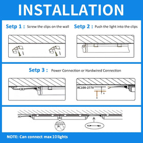 CNSUNWAY 2-pack shop lights ideal for workshops and garages.