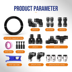 CNZG PNEU NPT thread adapters 1/4-1/4 and 1/4-1/8 for quick fittings.