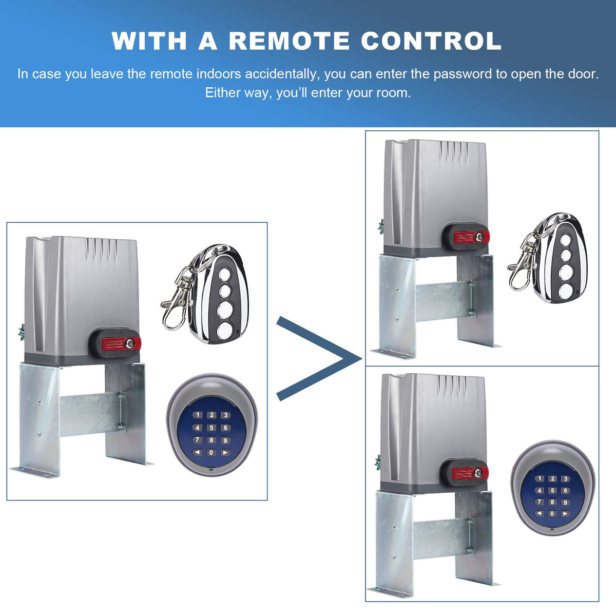 CO-Z sliding gate operator panel demonstrating seamless keyless entry