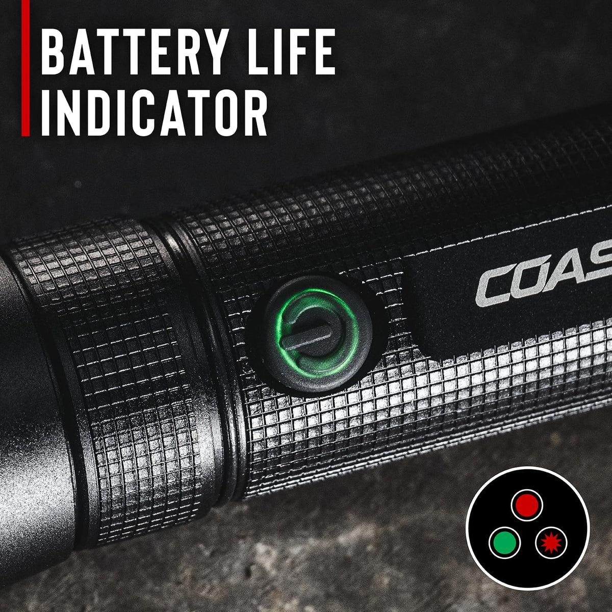 COAST G60R ergonomic, one-handed operation for quick access.