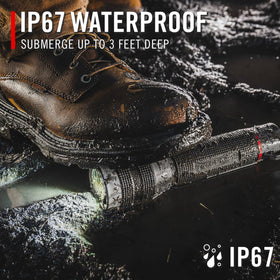 Coast GX20 grip-textured handle for secure control in wet or cold conditions.