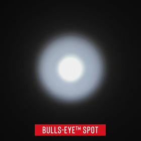 Coast PX20 Bulls-Eye spot beam delivers a bright hotspot for distance visibility.