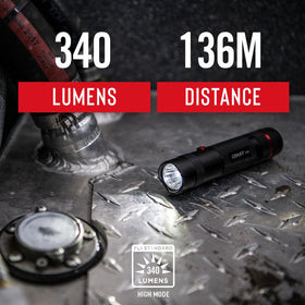 Coast PX20 red beam mode preserves night vision for map reading.