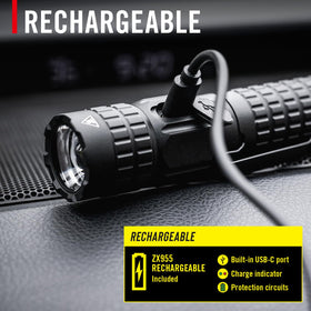 Coast PX200R 5000mAh battery supports long operation between charges.
