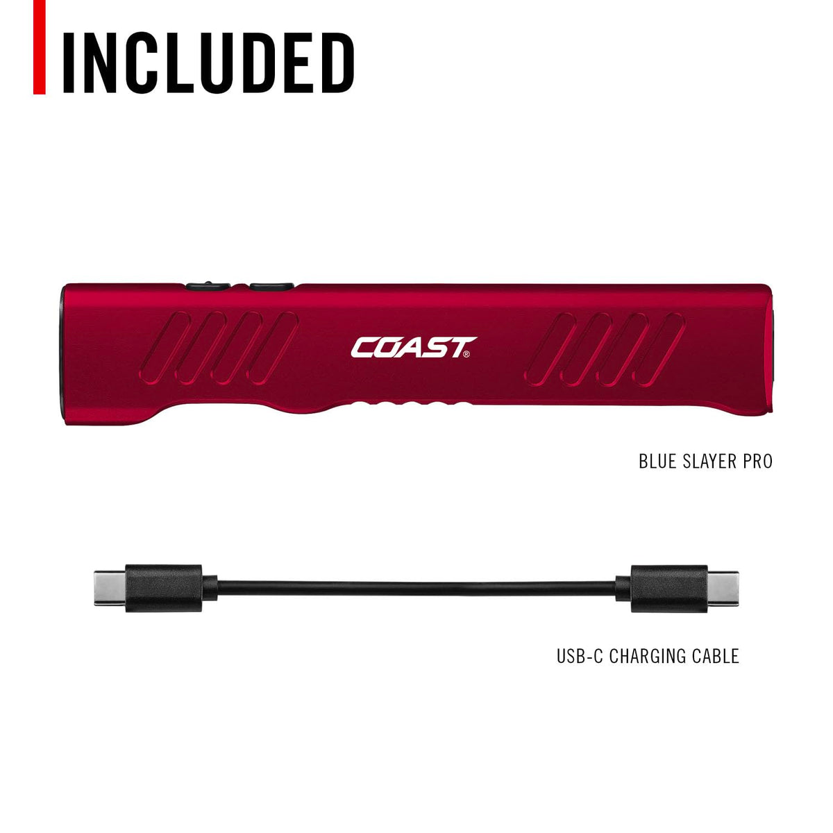 Coast Slayer aluminum body provides durable, lightweight construction.