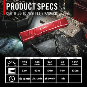 Coast Slayer pocket clip keeps the light secure for easy carry.