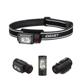 Coast WPH10R headlamp spot beam delivers long-range visibility for outdoor tasks.