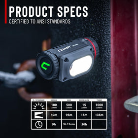 Coast WPH10R USB-C rechargeable power offers quick charging and reliable runtime.