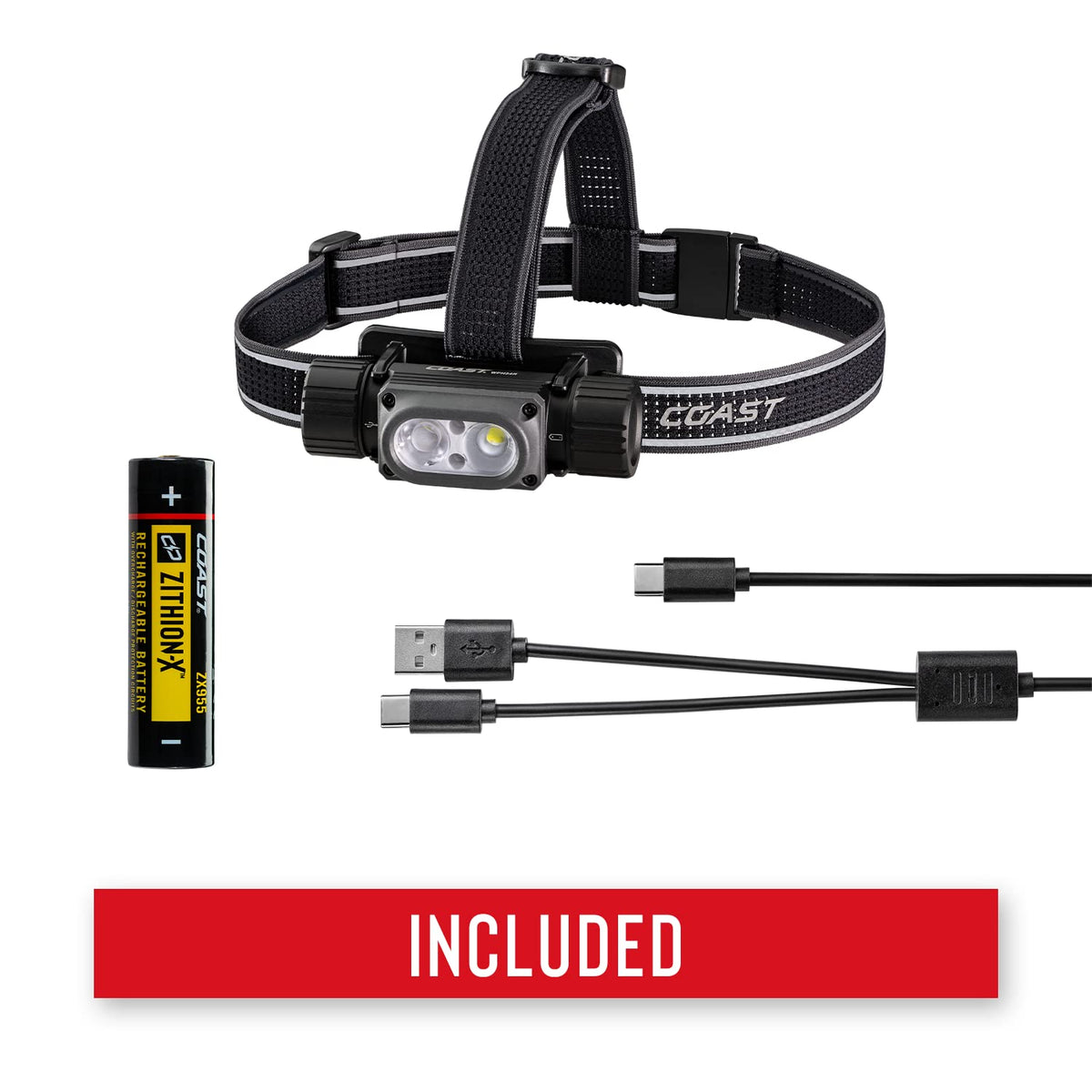Coast WPH34R Ultra-Strap for secure wearing during activity.