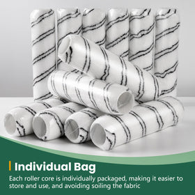 Microfiber bristles ensure uniform paint absorption and release.