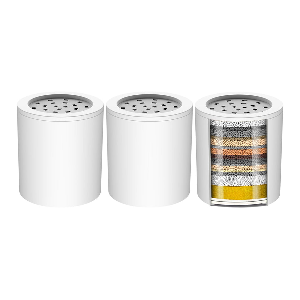 Cobbe 20-stage filter media close-up showing multi-layer purification benefits