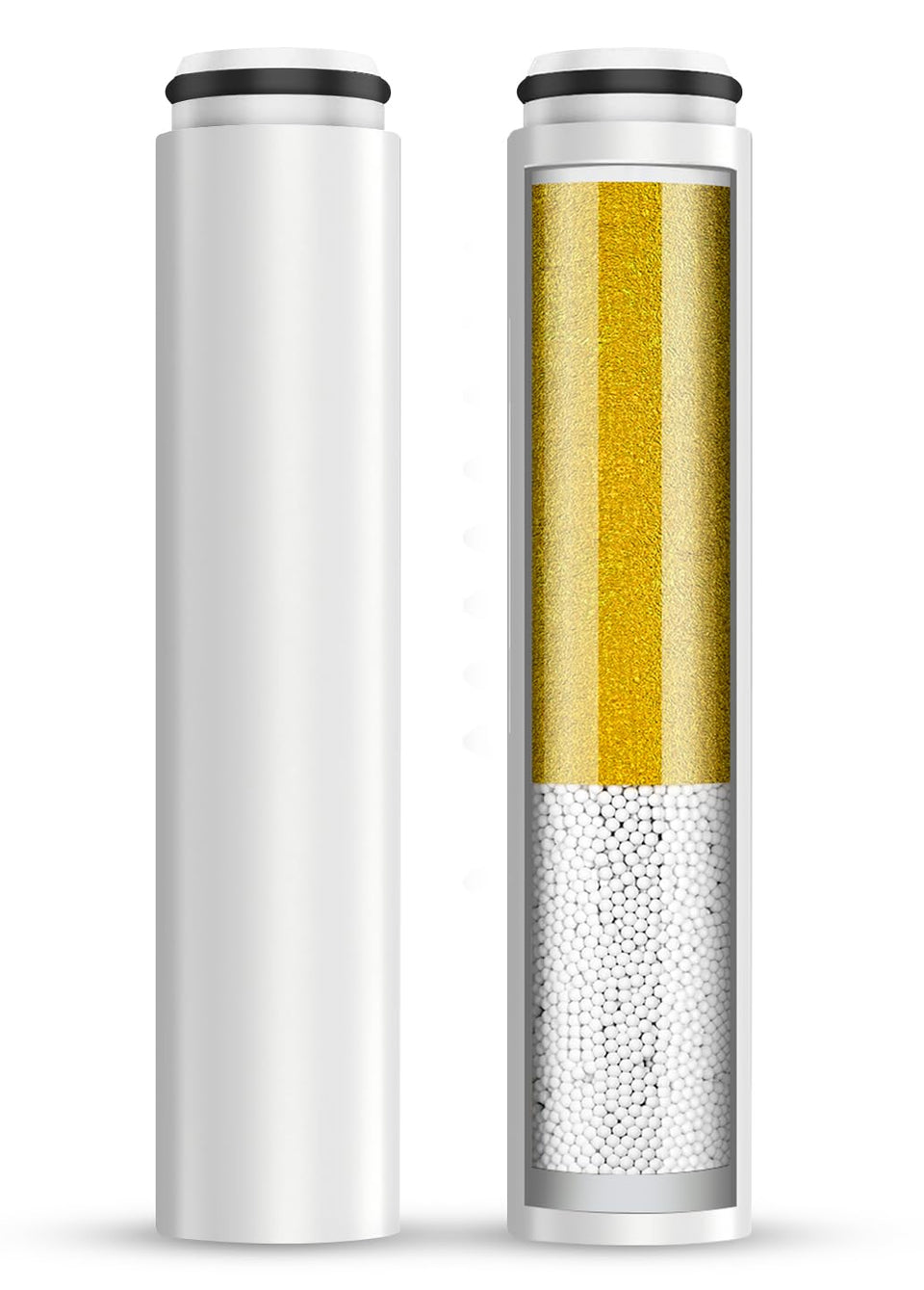 Cobbe 2-pack shower filter pack shows cartridge replacements for steady filtration.