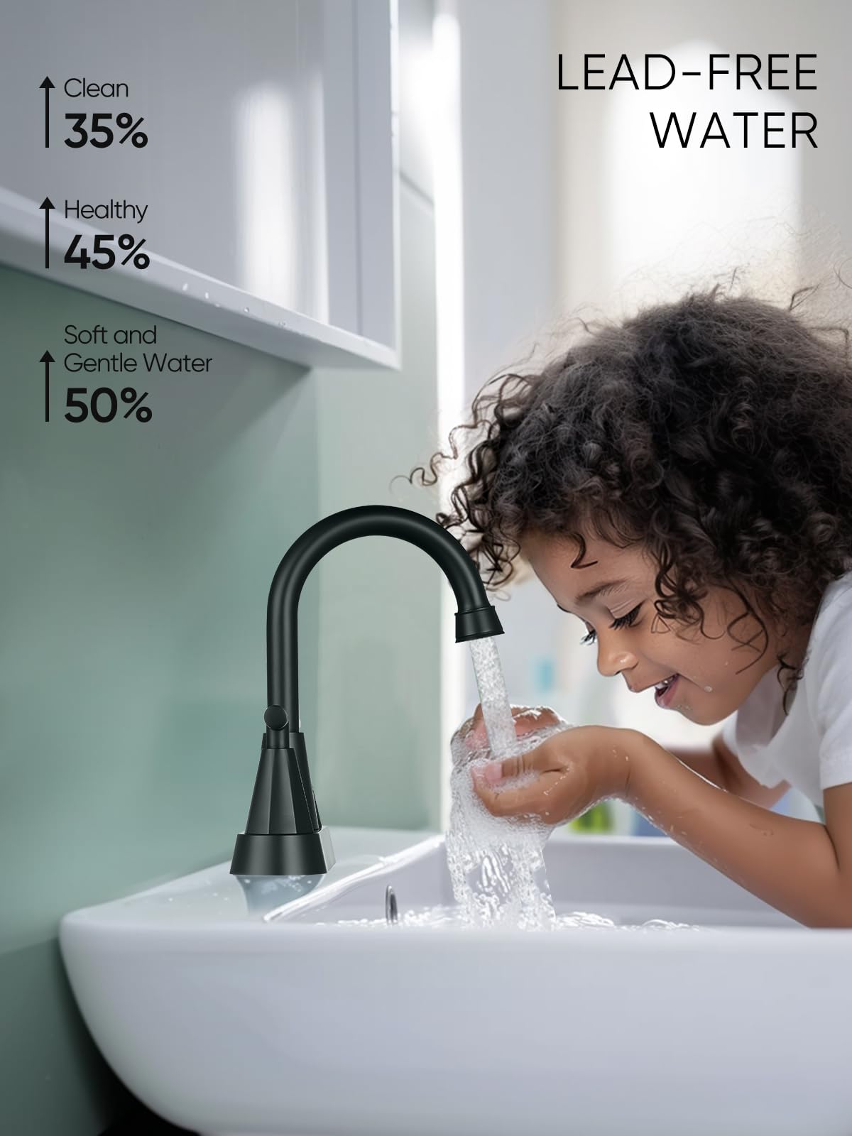 Cobbe 4-inch centerset faucet in matte black for 3-hole sinks