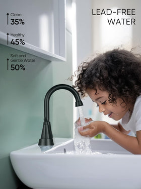 Cobbe 4-inch centerset faucet in matte black for 3-hole sinks