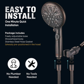 Cobbe heat-resistant ABS body stands up to high-temperature showers.