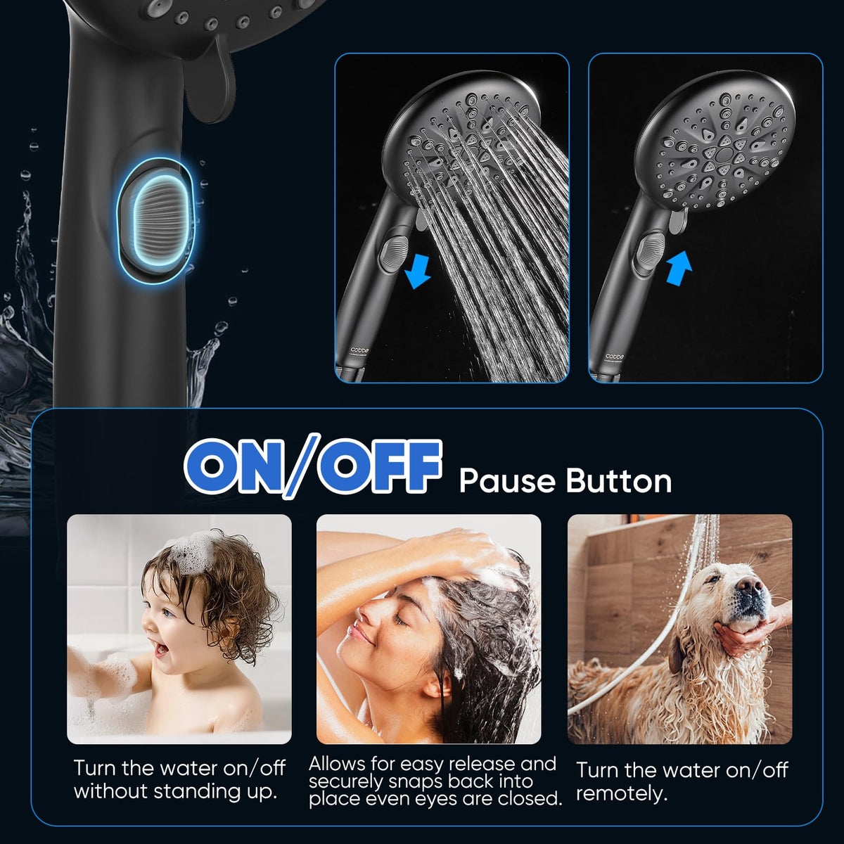 Cobbe brass swivel bracket provides flexible shower angles