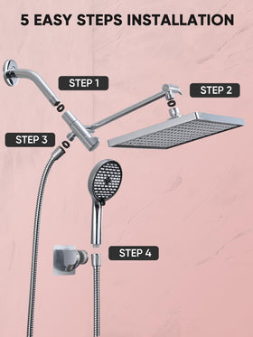 Cobbe combo shower system delivers versatile water flow options for daily routines.