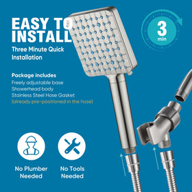 3-minute installation with standard G1/2 threading for quick upgrade.