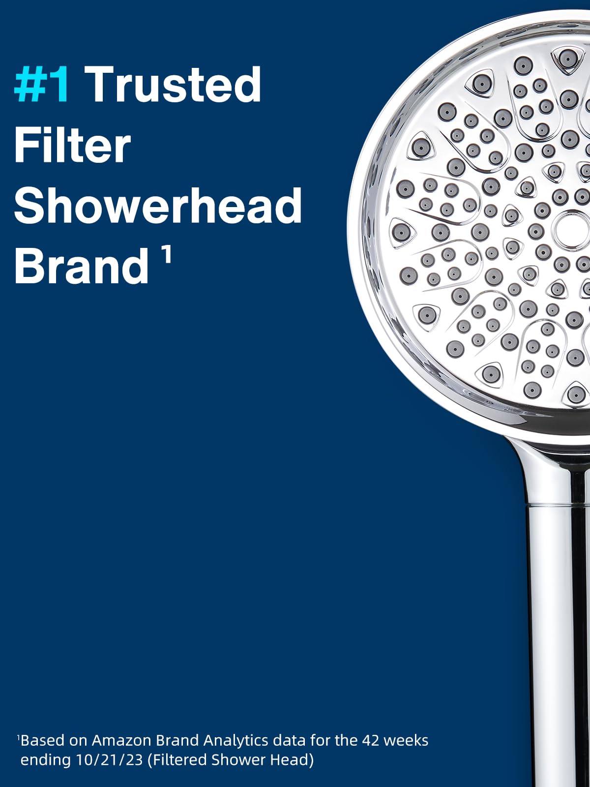 Cobbe chrome shower head body close-up with sleek finish for modern bathrooms.