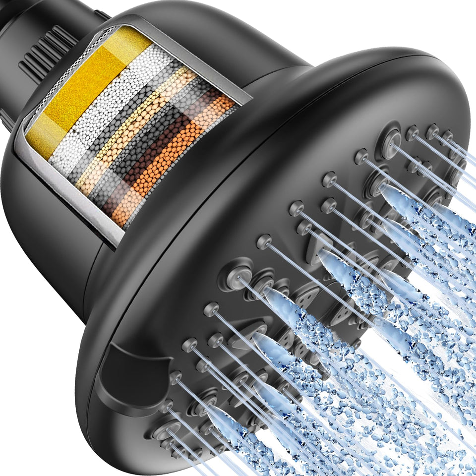 Cobbe filtered shower head with seven modes for a customizable shower experience