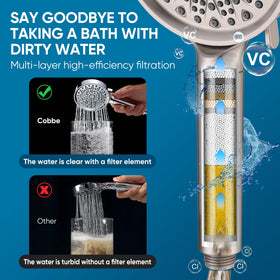 Cobbe shower head with universal G1/2 thread fits standard arms.