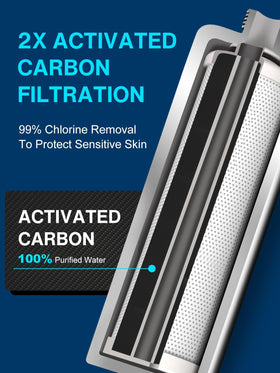 Cobbe handheld shower head in use showing versatile spray control
