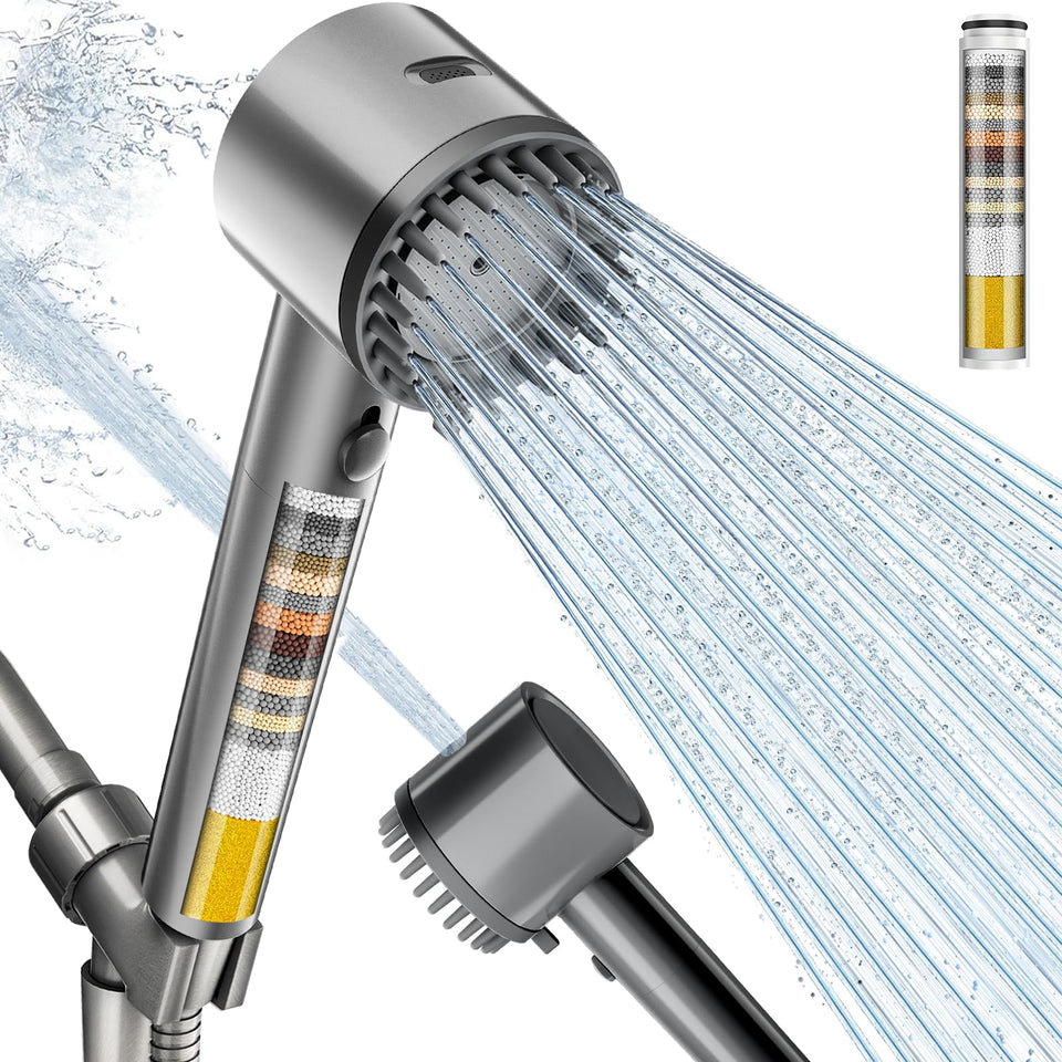 Cobbe Ion Drops handheld shower head with compact design and filtration for cleaner water