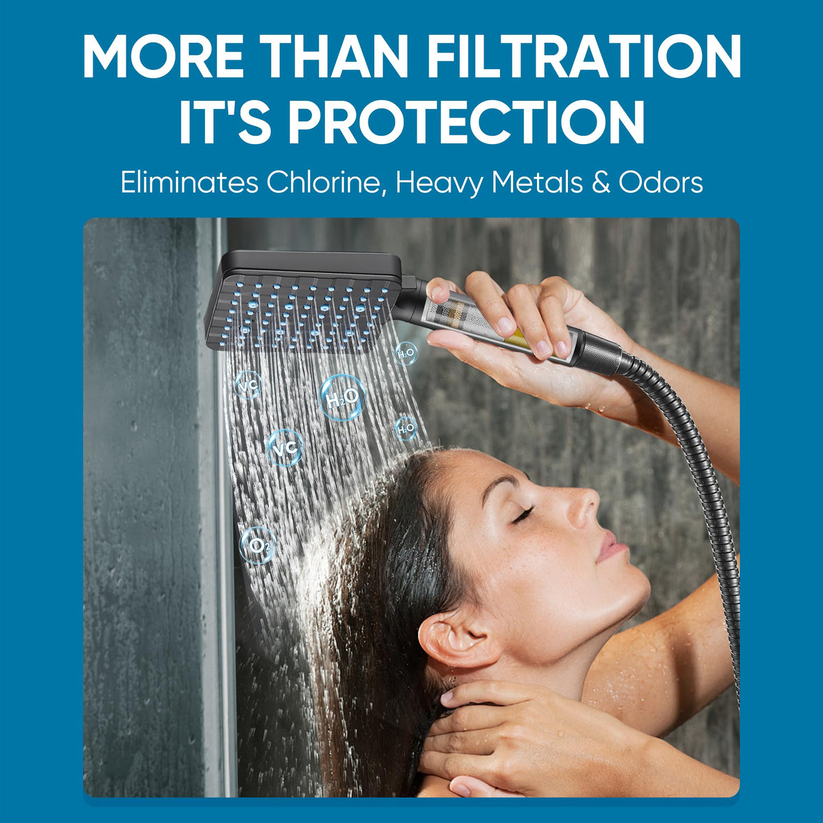 Cobbe KDF-55 calcium sulfite media cartridge for clearer, filtered shower water