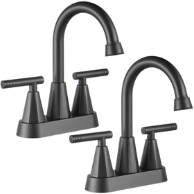 Cobbe midnight black faucet with 360° rotation spout for flexible water direction