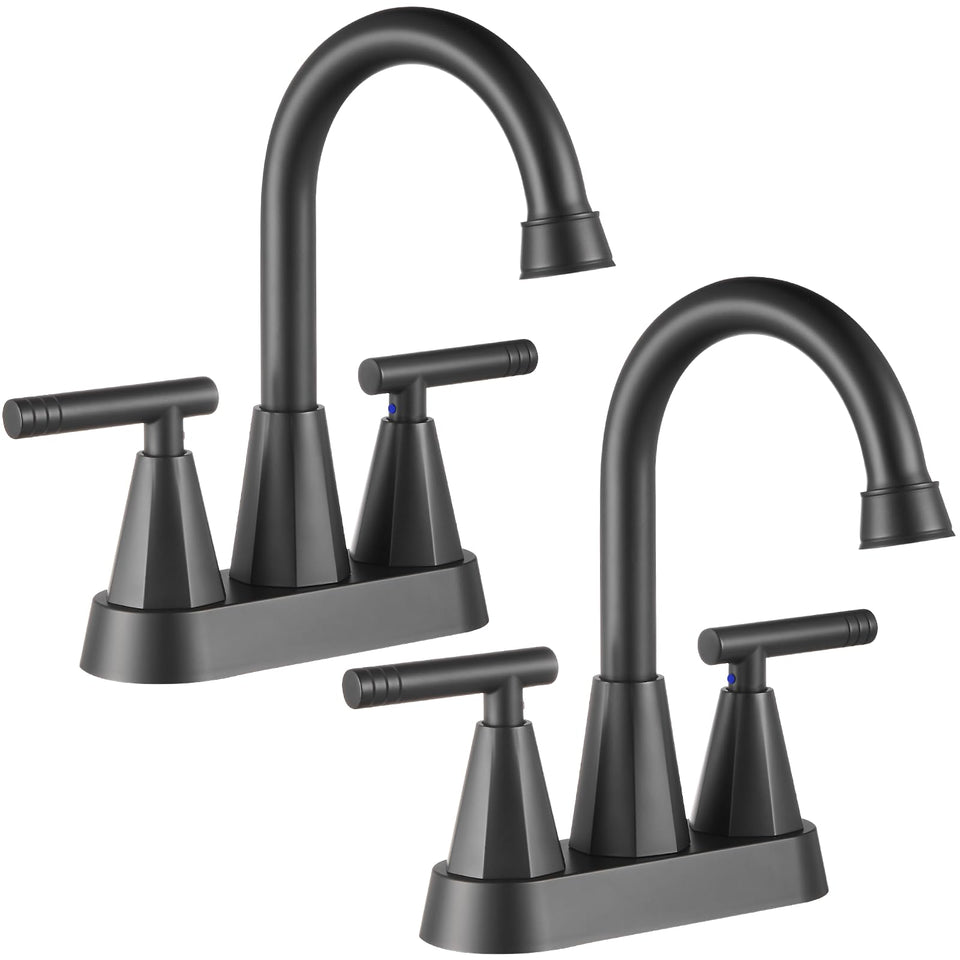 Cobbe midnight black faucet with 360° rotation spout for flexible water direction