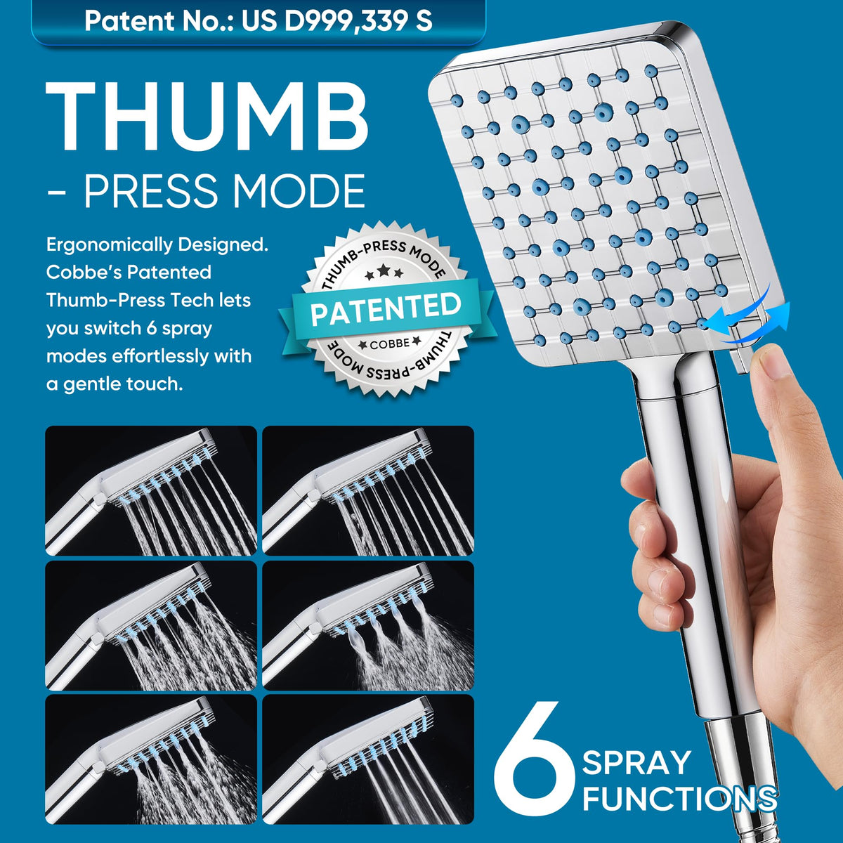 Cobbe panel with self-cleaning nozzles resisting lime buildup