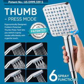 Cobbe panel with self-cleaning nozzles resisting lime buildup