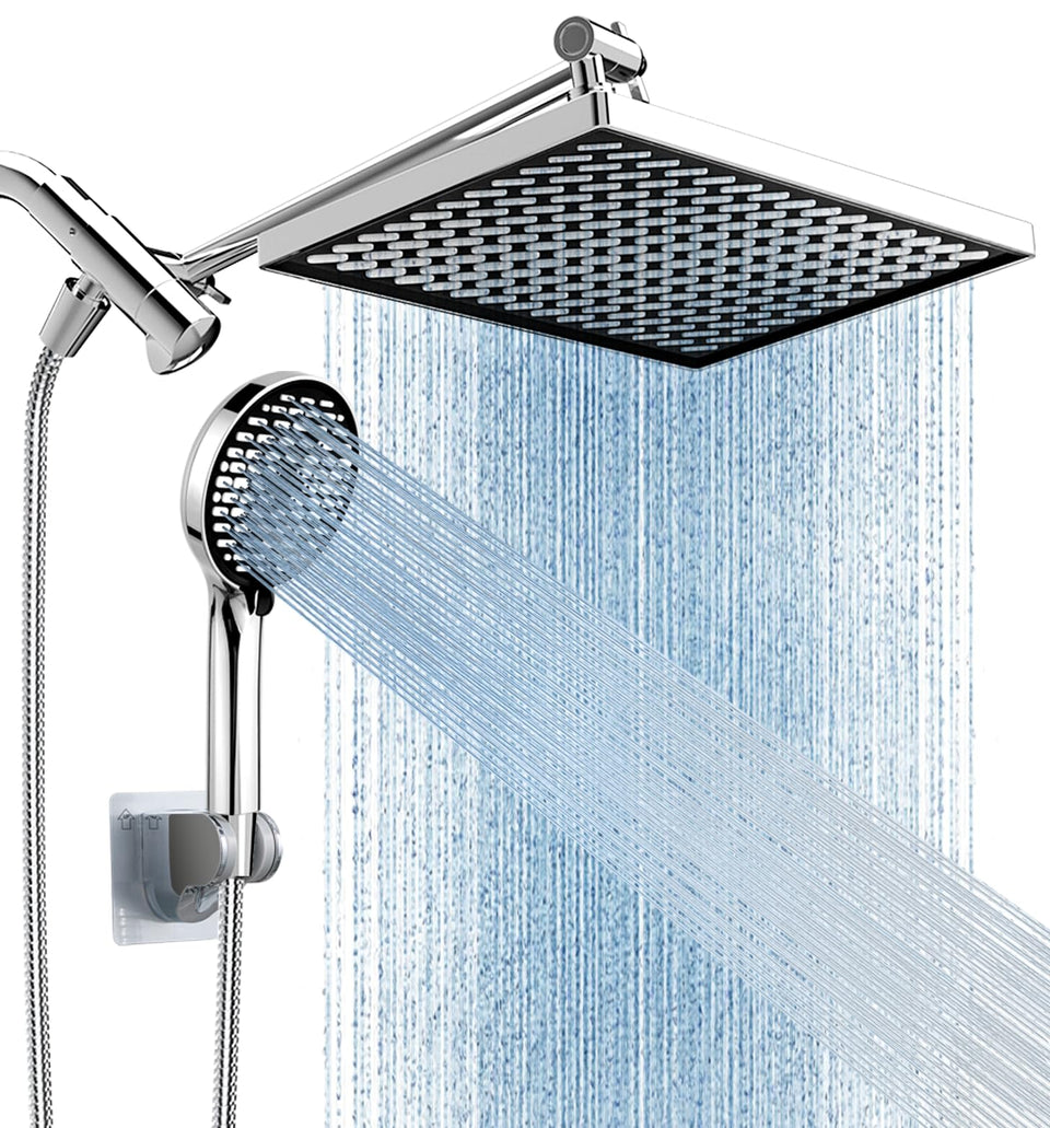 Cobbe rain shower head 11.8 inches offers broad coverage for a refreshing shower.