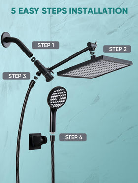 Cobbe shower set in use demonstrates a versatile bathroom upgrade.