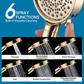 Cobbe six spray modes selector on panel for customized cleansing