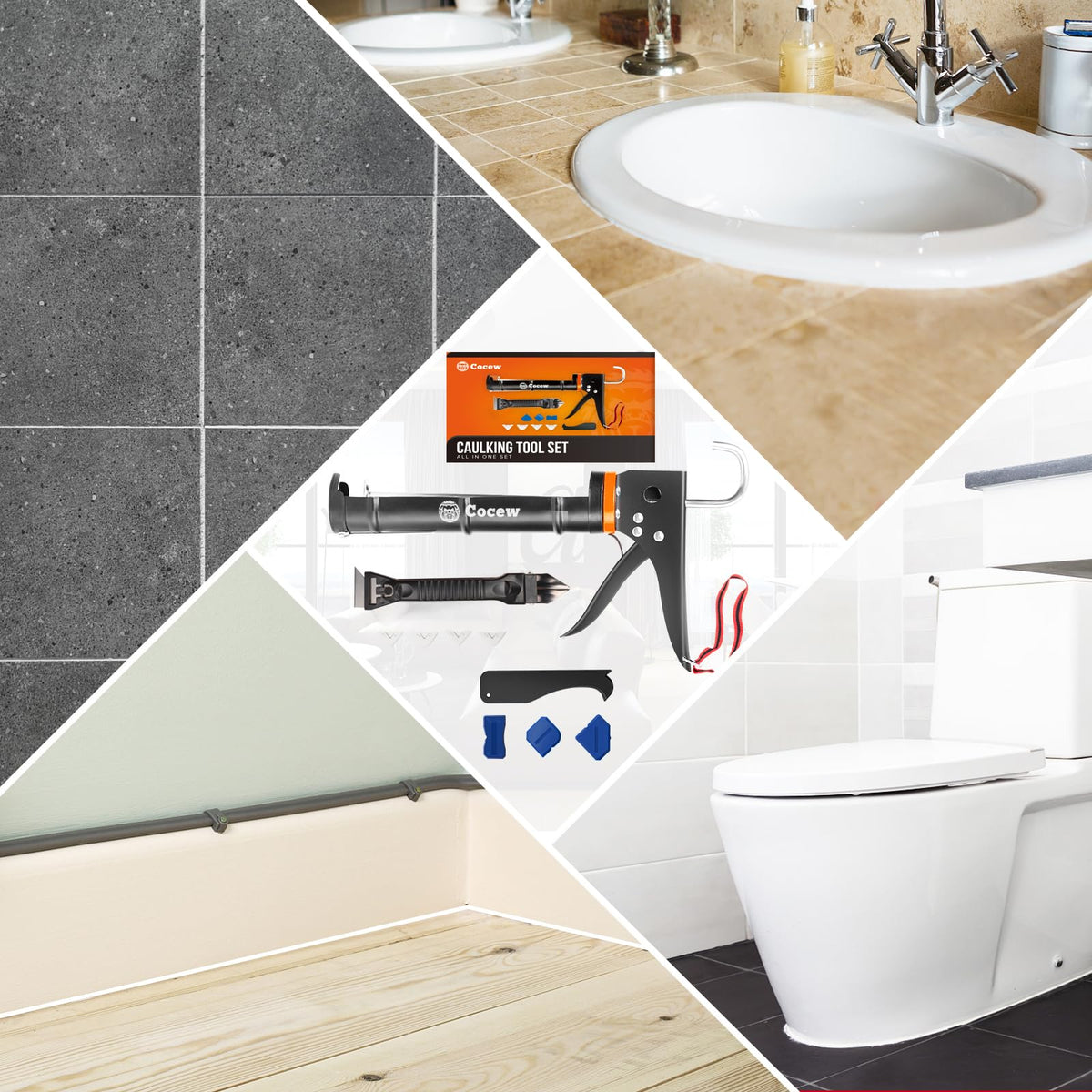 Cocew spout cutter opens caulk tubes easily