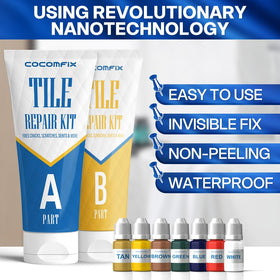 cocomfix tile repair kit color-match tools and guide simplify DIY tile restoration
