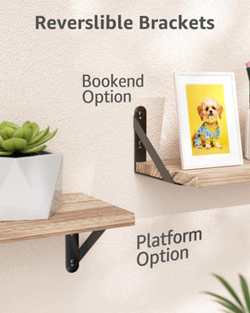 Cocoya 90-degree triangle brackets ensure precise angles for level shelves.