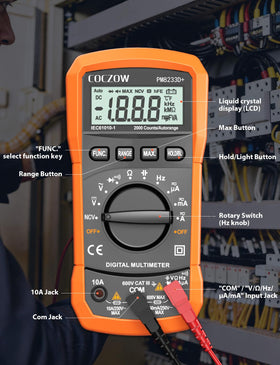 Coczow digital multimeter protective rubber case guards against drops