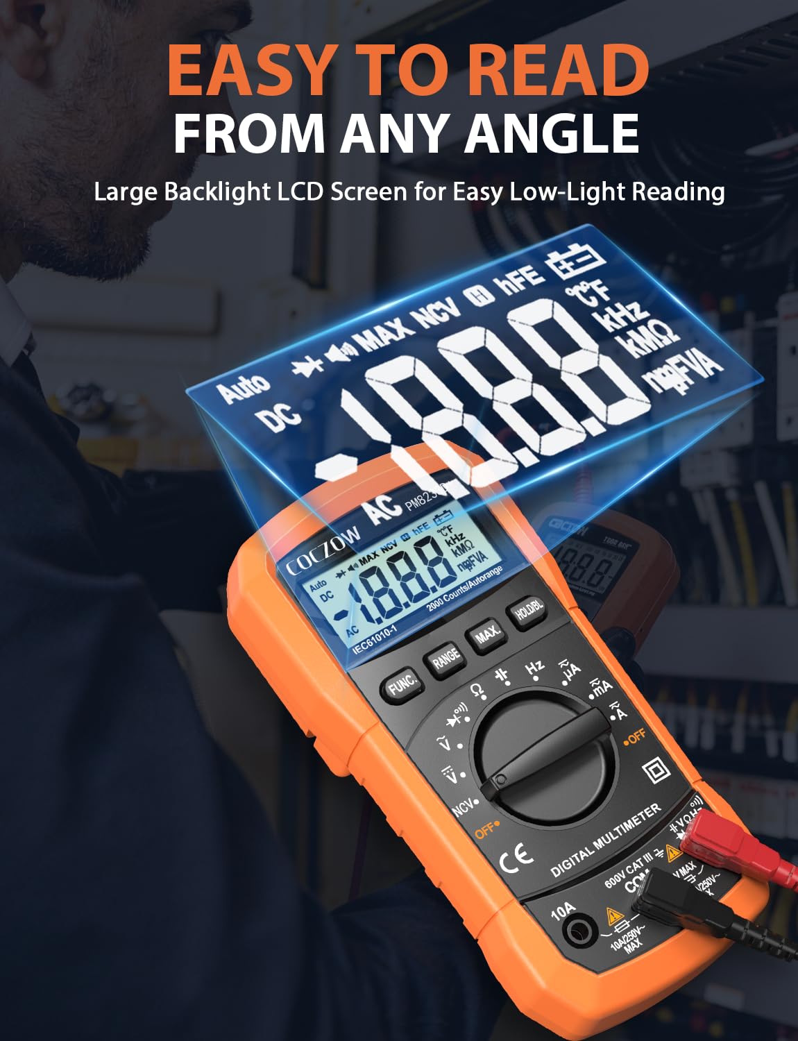 Coczow digital multimeter safety features support reliable AC DC tests