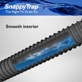 Coflex Snappy Trap extension tube increases reach in tight under-sink spaces