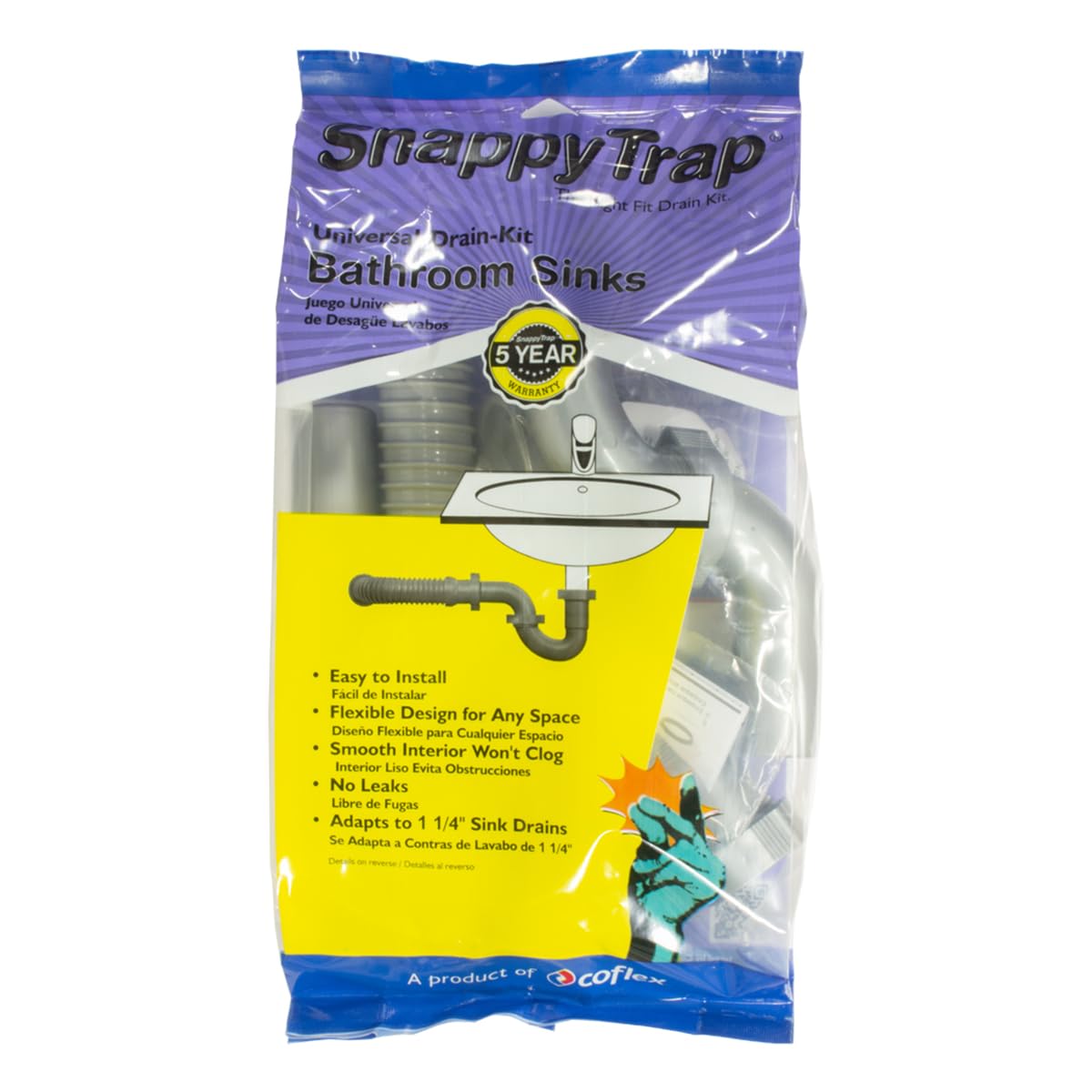 Coflex Snappy Trap reducing coupling adapts to different pipe sizes