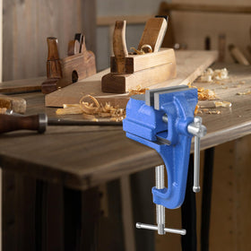 COGNATIVE Mini Table Vise blue portable design for on-the-go setups.