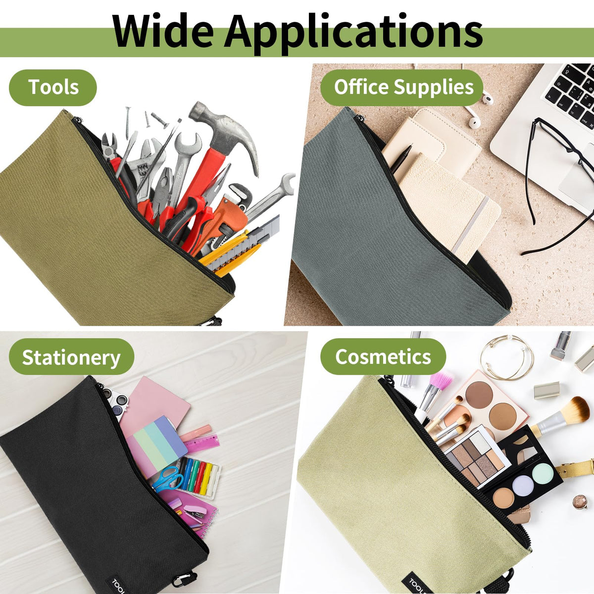 COIDEA 600D polyester pouch delivers durable everyday storage