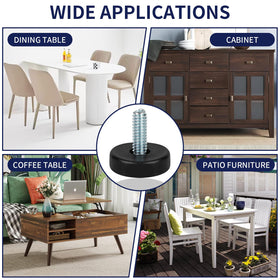 COIDEA levelers on tables, chairs, stools for even height